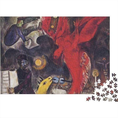 Marc Chagall Puzzle, Ölmalerei Holzpuzzle, Museums Puzzles 1000 Teile, Kunst Puzzlespiel, Gehirntraining Spielzeug Für Kinder, Impossible Puzzles von XCOFG