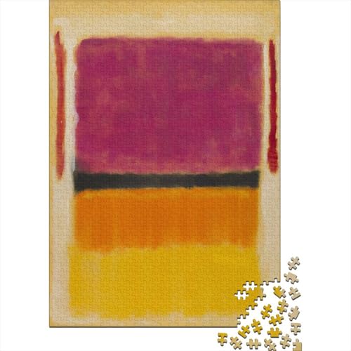 Mark Rothko Puzzles 1000 Teile Für Erwachsene, Kunst Impossible Puzzle, Farbenfrohes Legespiel Ölmalerei Puzzlespiel, Geschicklichkeitsspiel Für Die Ganze Familie von XCOFG