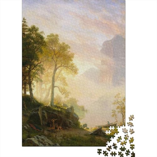 Museums Albert Bierstadt 1000 Teile Puzzles Für Kunst Holz-Puzzle Lernen Lernspielzeug Familienspiele Geschenke Für Heimdekoration Für Erwachsene 1000 Stück von XCOFG