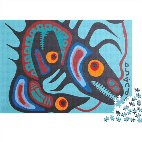 Norval Morrisseau Holz Museums Puzzle, 1000-Teilige Ölmalerei Puzzles, Geschicklichkeitsspiel, Für Erwachsene Kunst Puzzlespiel Piele Spielzeug Geschenk von XCOFG