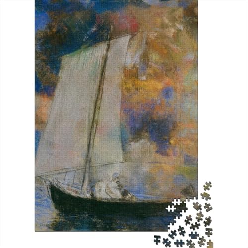 Odilon Redon Holz Kunst Puzzle, 1000-Teilige Ölmalerei Puzzles, Geschicklichkeitsspiel, Für Erwachsene Museums Puzzlespiel Piele Spielzeug Geschenk von XCOFG