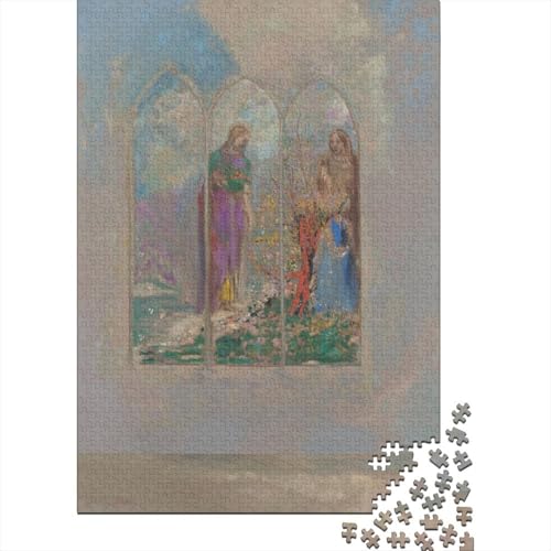 Odilon Redon Puzzle, Museums Puzzles Personalisiert 1000 Teile Für Jungen Mädchen Holzpuzzle, Weltberühmte Gemälde Puzzlespiel Farbenfrohes, Ölmalerei Puzzles von XCOFG