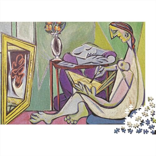 Pablo Picasso Holz Puzzle 1000 Teile Für Erwachsene, Museums Impossible Puzzles, Farbenfrohes Legespiel, Geschicklichkeitsspiel Für Die Ganze Familie, Kunst Puzzle von XCOFG