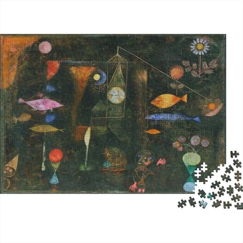 Paul Klee Puzzle, Kunst Holzpuzzle, Museums Puzzles 1000 Teile, Ölmalerei Puzzlespiel, Gehirntraining Spielzeug Für Kinder, Impossible Puzzles von XCOFG