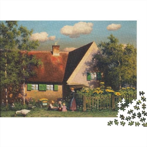 Paul Wilhelm Keller-Reutlingen Holz Puzzle 1000 Teile Für Erwachsene, Museums Impossible Puzzles, Farbenfrohes Legespiel, Geschicklichkeitsspiel Für Die Ganze Familie, Ölmalerei Puzzle von XCOFG