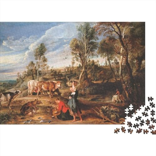 Peter Paul Rubens Holz Puzzle 1000 Tabletten, Dekomprimierung Lernspielzeug Kunst Puzzles, Exquisite Museums Puzzlespiel, Jungen Und Mädchen Weltberühmte Gemälde Puzzles von XCOFG