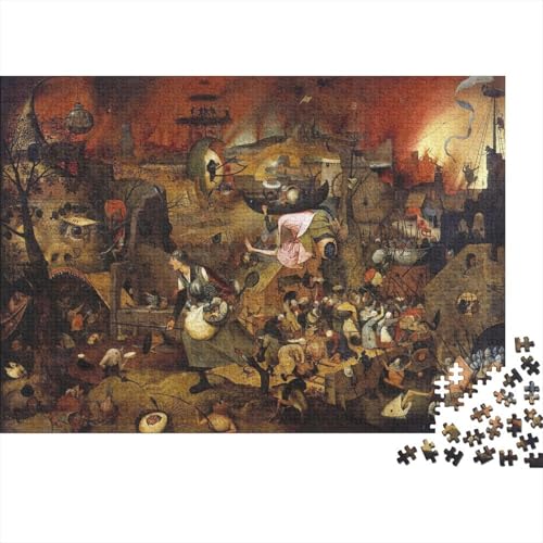 Pieter Bruegel der Ältere Ölmalerei Puzzles 1000 Teile, Museums Puzzle DIY Holzpuzzle, Weltberühmte Gemälde Klassische Puzzlespiel Spielzeug, Familienspaß Jigsaw Board 1000 Pcs von XCOFG