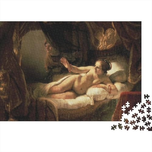 Rembrandt Holz Puzzle 1000 Teile Für Erwachsene, Museums Impossible Puzzles, Farbenfrohes Legespiel, Geschicklichkeitsspiel Für Die Ganze Familie, Weltberühmte Gemälde Puzzle von XCOFG