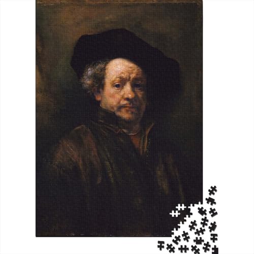 Rembrandt Kunst Puzzle 1000 Teile Erwachsene, Lustige Ölmalerei Puzzles Geschenk-Idee Für Geburtstag, Weihnachten, Halloween Und Valentinstag von XCOFG