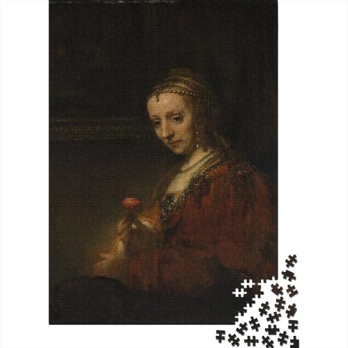 Rembrandt Ölmalerei Puzzle 1000 Teile Erwachsene, Lustige Kunst Puzzles Geschenk-Idee Für Geburtstag, Weihnachten, Halloween Und Valentinstag von XCOFG