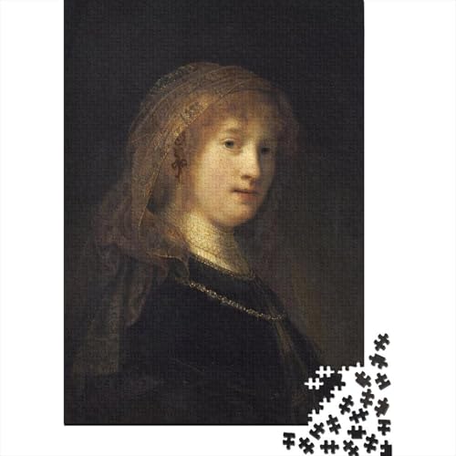 Rembrandt Puzzle, Ölmalerei Holzpuzzle, Weltberühmte Gemälde Puzzles 1000 Teile, Kunst Puzzlespiel, Gehirntraining Spielzeug Für Kinder, Impossible Puzzles von XCOFG
