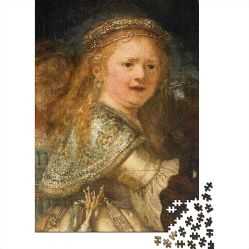 Rembrandt Puzzle 1000 Teile Museums Puzzles Für Erwachsene Klassische Puzzles Ölmalerei Puzzlespiel Schwer Pädagogisches Spielzeug 1000 Pcs von XCOFG