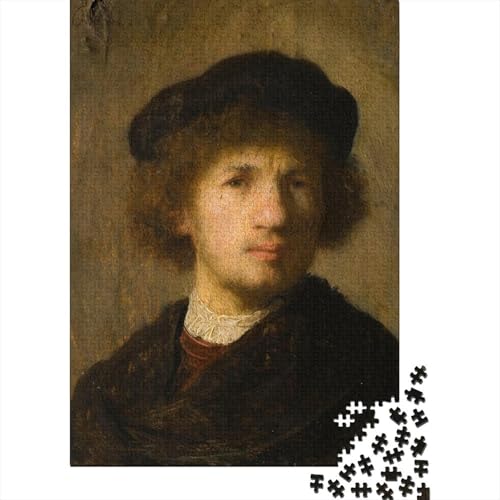 Rembrandt Puzzle Spiel 1000 Teile Ölmalerei Puzzlespiel Für Erwachsene, Weltberühmte Gemälde Impossible Puzzles, Kunst Holzpuzzle, Puzzler 1000 Pcs von XCOFG