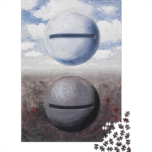 René Magritte Holz Kunst Puzzle, 1000-Teilige Museums Puzzles, Geschicklichkeitsspiel, Für Erwachsene Ölmalerei Puzzlespiel Piele Spielzeug Geschenk von XCOFG
