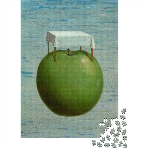 René Magritte Holz-Puzzles Kunst Puzzle Für Erwachsene, Tolles Geschenk Lernspiel Spielzeug Geschenk Für Ölmalerei Holzpuzzle 1000 Pcs von XCOFG