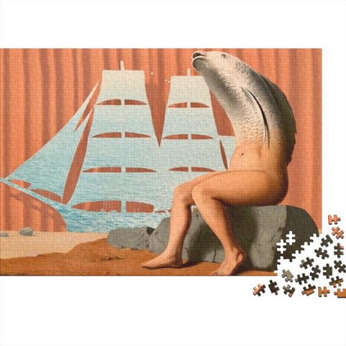 René Magritte Museums Puzzle 1000 Teile Erwachsene, Lustige Ölmalerei Puzzles Geschenk-Idee Für Geburtstag, Weihnachten, Halloween Und Valentinstag von XCOFG