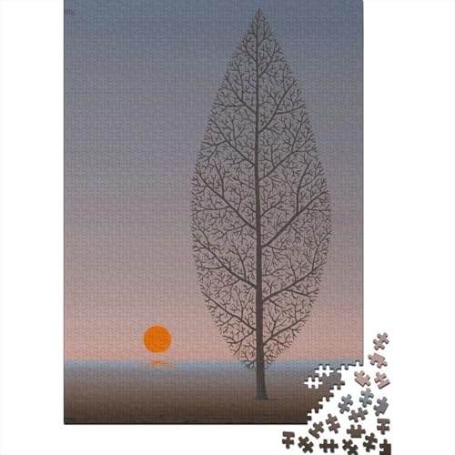 René Magritte Puzzle 1000 Teile, Kunst Puzzles Für Erwachsene, Lustige Weltberühmte Gemälde Puzzlespiel Anspruchsvoll, Ölmalerei Impossible Puzzles, Ideal Als Wandbild von XCOFG
