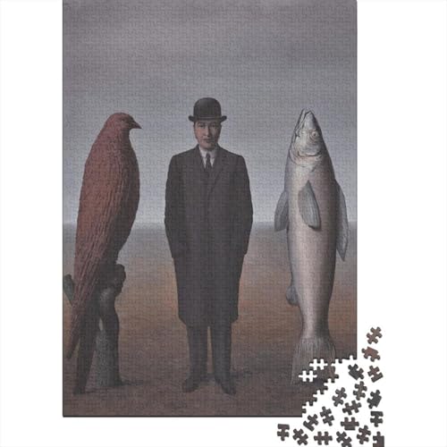 René Magritte Puzzle 1000 Teile Erwachsene Lustige, Kunst Puzzles Klassische, Weltberühmte Gemälde Puzzlespiel, Ölmalerei Puzzle Schwer, Pädagogisches Spielzeug von XCOFG