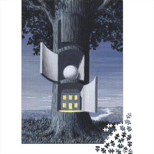 René Magritte Puzzle Spiel 1000 Teile Ölmalerei Puzzlespiel Für Erwachsene, Museums Impossible Puzzles, Kunst Holzpuzzle, Puzzler 1000 Pcs von XCOFG