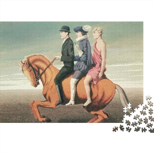 René Magritte Puzzles 1000 Teile Für Erwachsene, Weltberühmte Gemälde Impossible Puzzle, Farbenfrohes Legespiel Museums Puzzlespiel, Geschicklichkeitsspiel Für Die Ganze Familie von XCOFG