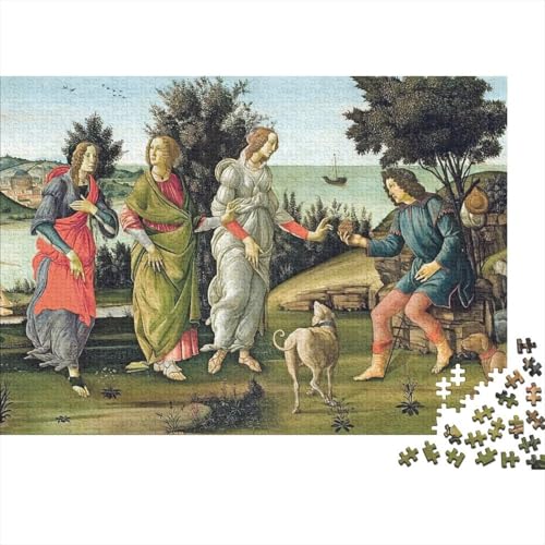 Sandro Botticelli Ölmalerei Puzzle 1000 Teile Erwachsene, Lustige Museums Puzzles Geschenk-Idee Für Geburtstag, Weihnachten, Halloween Und Valentinstag von XCOFG