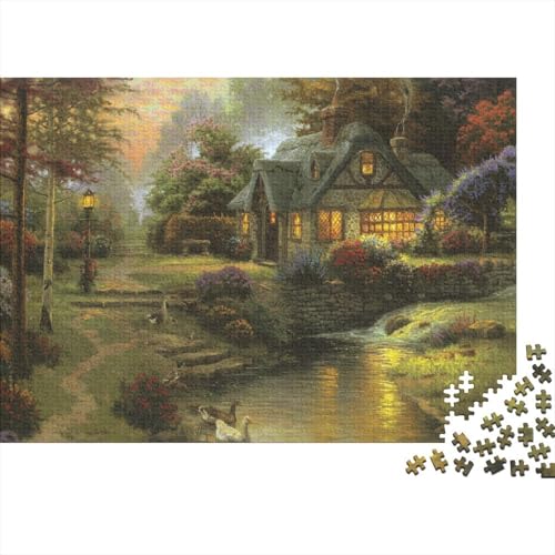 Thomas Kinkade Weltberühmte Gemälde Puzzle Spielzeug, Kunst Puzzles, Familienspiele Teenager Erwachsene, Geschenk-Idee, Lustige Puzzle, Museums Puzzlespiel 1000 Teile von XCOFG