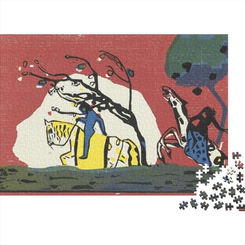 Wassily Kandinsky Puzzle, Kunst Holzpuzzle, Ölmalerei Puzzles 1000 Teile, Museums Puzzlespiel, Gehirntraining Spielzeug Für Kinder, Impossible Puzzles von XCOFG
