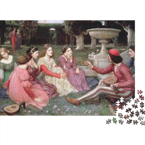 Waterhouse Ölmalerei Puzzle 1000 Teile Erwachsene, Lustige Kunst Puzzles Geschenk-Idee Für Geburtstag, Weihnachten, Halloween Und Valentinstag von XCOFG