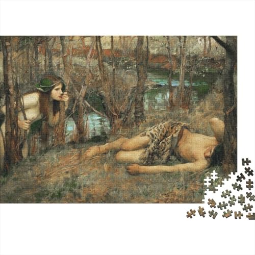 Waterhouse Puzzle 1000 Teile Erwachsene Lustige, Ölmalerei Puzzles Klassische, Museums Puzzlespiel, Kunst Puzzle Schwer, Pädagogisches Spielzeug von XCOFG
