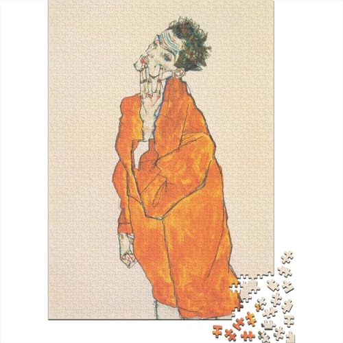 Weltberühmte Gemälde Egon Schiele Puzzle 1000 Teile, Museums Puzzles Für Erwachsene, Geschicklichkeitsspiel Für Die Ganze Familie, Übung Für Den Geist, Ideal Als Wandbild von XCOFG