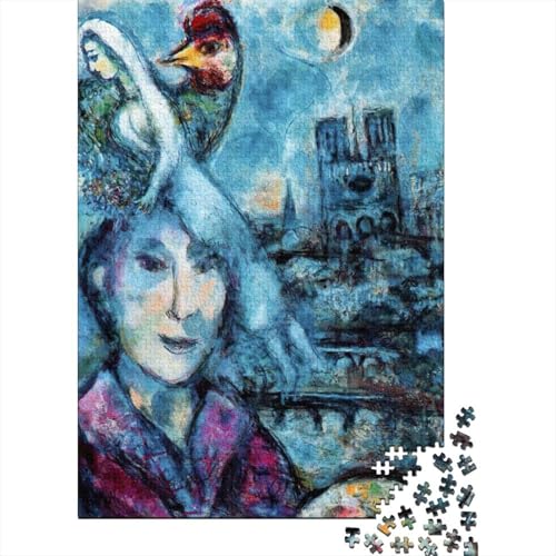 Weltberühmte Gemälde Marc Chagall Puzzle 1000 Teile, Kunst Puzzles Für Erwachsene, Geschicklichkeitsspiel Für Die Ganze Familie, Übung Für Den Geist, Ideal Als Wandbild von XCOFG