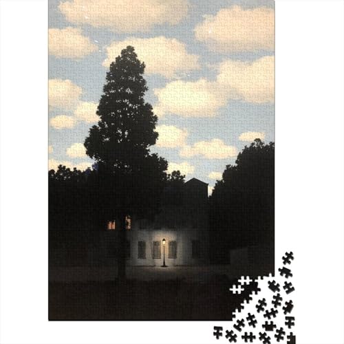 Weltberühmte Gemälde René Magritte Puzzle 1000 Teile, Kunst Puzzles Für Erwachsene, Geschicklichkeitsspiel Für Die Ganze Familie, Übung Für Den Geist, Ideal Als Wandbild von XCOFG