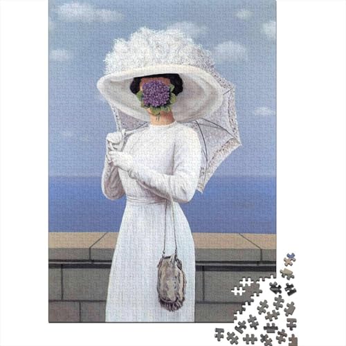 Weltberühmte Gemälde René Magritte Puzzle 1000 Teile, Ölmalerei Puzzles Für Erwachsene, Geschicklichkeitsspiel Für Die Ganze Familie, Übung Für Den Geist, Ideal Als Wandbild von XCOFG
