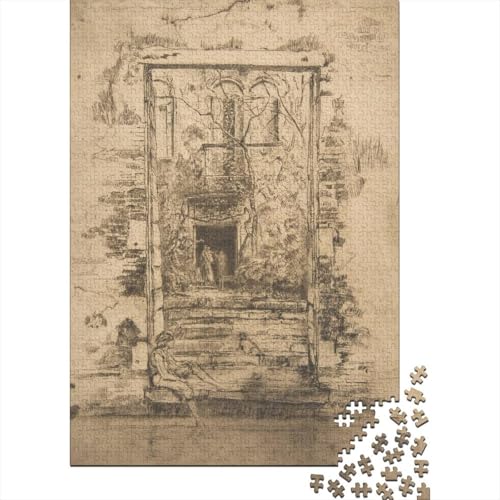 Whistler Puzzle 1000 Teile Skizze Puzzles Für Erwachsene Klassische Puzzles Druckgrafik Puzzlespiel Schwer Pädagogisches Spielzeug 1000 Pcs von XCOFG