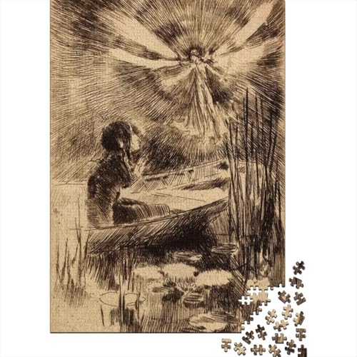 Whistler Puzzle Spiel 1000 Teile Skizze Puzzlespiel Für Erwachsene, Kunst Impossible Puzzles, Druckgrafik Holzpuzzle, Puzzler 1000 Pcs von XCOFG