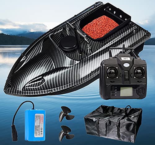 XCSCUK 500M RC Angelköderboot, intelligente ferngesteuerte Köderboote zum Karpfenangeln, mit Dual-Motoren und LED-Nachtlicht (C) von XCSCUK