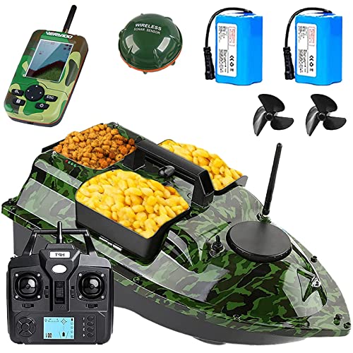 XCSCUK Intelligentes Fischköderboot, ferngesteuertes Boot, Köderboote, mit Fischfinder/GPS, Outdoor-Fischfinder, Schiff, zum Karpfenangeln (5200 mAh) von XCSCUK