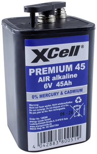 XCell Premium 45 Spezial-Batterie 4R25 Federkontakt Zink-Luft 6V 45000 mAh 1St. von XCell
