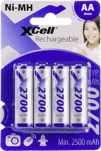 XCell X2700AA B4 Mignon (AA)-Akku NiMH 2700 mAh 1.2V 4St. von XCell