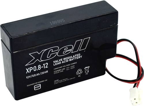 XCell XP0.812JST XCEXP0.812JST Bleiakku 12V 0.8Ah Blei-Vlies (AGM) (B x H x T) 96 x 62 x 25mm JST-St von XCell