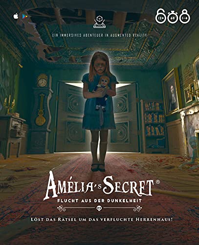 XD Production, Amelia’s Secret: Flucht aus der Dunkelheit, Familienspiel, Rätselspiel, 1-4 Spieler, Ab 12+ Jahren, 60+ Minuten, Deutsch von Asmodee