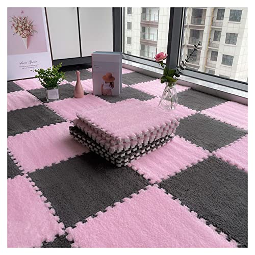 20-teilige Schaumstoff-Bodenmatte, Puzzle-Spielmatte für Zuhause, Wohnzimmer, Schlafzimmer, Puzzlematte, ineinandergreifender Teppich, weiche Schaumstoffmatten,,Gray+pink 0.6cm 20-teilige Schaumstoff-Bodenmatte, Puzzle-Spielmatte für Zuhause, Wohnzimmer, Schlafzimmer, Puzzlematte, ineinandergreifender Teppich, weiche Schaumstoffmatten,,Gray+pink 0.6cm von XDAWQP