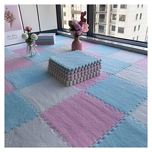 20-teilige Schaumstoff-Bodenmatte, Puzzle-Spielmatte für Zuhause, Wohnzimmer, Schlafzimmer, Puzzlematte, ineinandergreifender Teppich, weiche Schaumstoffmatten,,Light Blue Pink White 0.6cm 20-teilige Schaumstoff-Bodenmatte, Puzzle-Spielmatte für Zuhause, Wohnzimmer, Schlafzimmer, Puzzlematte, ineinandergreifender Teppich, weiche Schaumstoffmatten,,Light Blue Pink White 0.6cm von XDAWQP