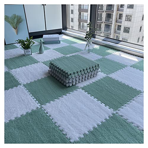 20-teilige Schaumstoff-Bodenmatte, Puzzle-Spielmatte für Zuhause, Wohnzimmer, Schlafzimmer, Puzzlematte, ineinandergreifender Teppich, weiche Schaumstoffmatten,,Light Green White 0.6cm 20-teilige Schaumstoff-Bodenmatte, Puzzle-Spielmatte für Zuhause, Wohnzimmer, Schlafzimmer, Puzzlematte, ineinandergreifender Teppich, weiche Schaumstoffmatten,,Light Green White 0.6cm von XDAWQP