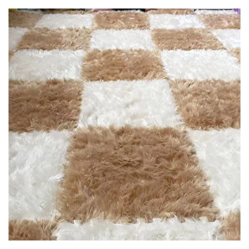 Ineinander greifende Bodenmatten aus weichem Schaumstoff mit Fliesen, Puzzle-Spielmatten, Spleißteppich, 3 cm Langer Plüschteppich für Spielmatte, Spielzimmer, ,White + Apricot 10 Pcs Ineinander greifende Bodenmatten aus weichem Schaumstoff mit Fliesen, Puzzle-Spielmatten, Spleißteppich, 3 cm Langer Plüschteppich für Spielmatte, Spielzimmer, ,White + Apricot 10 Pcs von XDAWQP