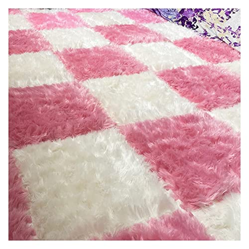 Ineinander greifende Bodenmatten aus weichem Schaumstoff mit Fliesen, Puzzle-Spielmatten, Spleißteppich, 3 cm Langer Plüschteppich für Spielmatte, Spielzimmer, ,White + Pink 12 Pcs Ineinander greifende Bodenmatten aus weichem Schaumstoff mit Fliesen, Puzzle-Spielmatten, Spleißteppich, 3 cm Langer Plüschteppich für Spielmatte, Spielzimmer, ,White + Pink 12 Pcs von XDAWQP