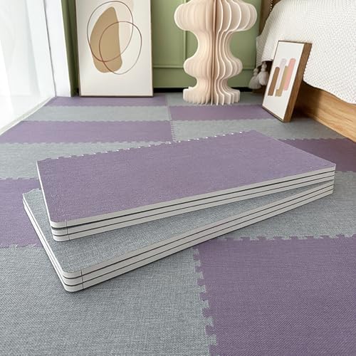 Teppichquadrate, Bodenmatte aus Schaumstoffquadraten, für das Spielzimmer zu Hause, Puzzle-Schaumstoff-Bodenmatte aus Baumwollleinen, weiche, rutschfeste Klette,G+p 10pcs Teppichquadrate, Bodenmatte aus Schaumstoffquadraten, für das Spielzimmer zu Hause, Puzzle-Schaumstoff-Bodenmatte aus Baumwollleinen, weiche, rutschfeste Klette,G+p 10pcs von XDAWQP