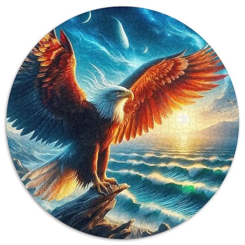 Adler 1000 PCS Puzzles Stressabbau Spielzeug Für Familienpuzzle Circular Puzzles Puzzle-Spiele Wand Dekoration Geschenk (67.5x67.5cm) von XDDBYUIZP