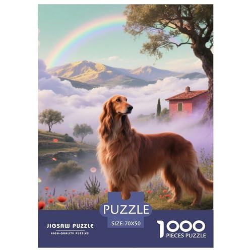 Afghanischer Hund Jigsaw Geeignet Für Erwachsene Und Kinder Kreativ 1000 Stücke niedlich Haustier Spaß Herausforderend Unique Home Decor 70x50cm von XDDBYUIZP