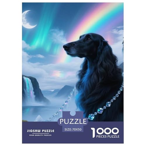 Afghanischer Hund Jigsaw Geeignet Für Erwachsene Und Kinder Kreativ 1000 Teile niedlich Haustier Spiele Unique Home Decor 70x50cm von XDDBYUIZP